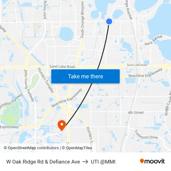 W Oak Ridge Rd & Defiance Ave to UTI @MMI map