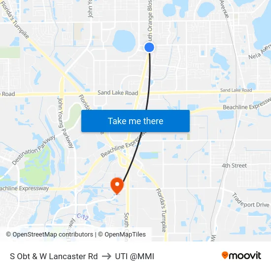 S Orange Blossom Trl & W Lancaster Rd to UTI @MMI map