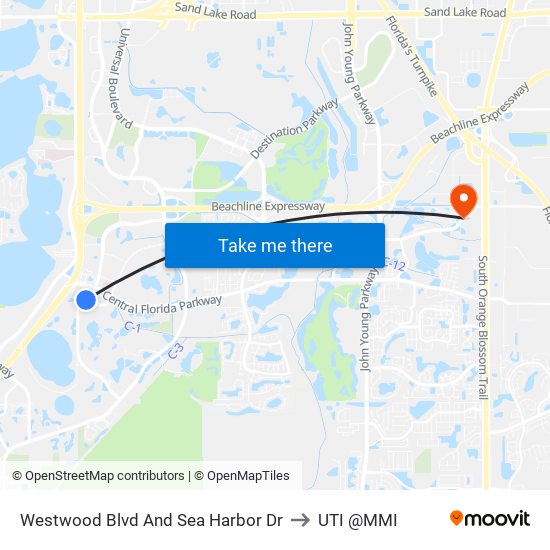 Westwood Blvd And Sea Harbor Dr to UTI @MMI map