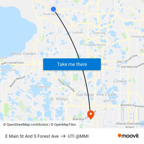 E Main St And S Forest Ave to UTI @MMI map