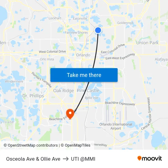 Osceola Ave & Ollie Ave to UTI @MMI map