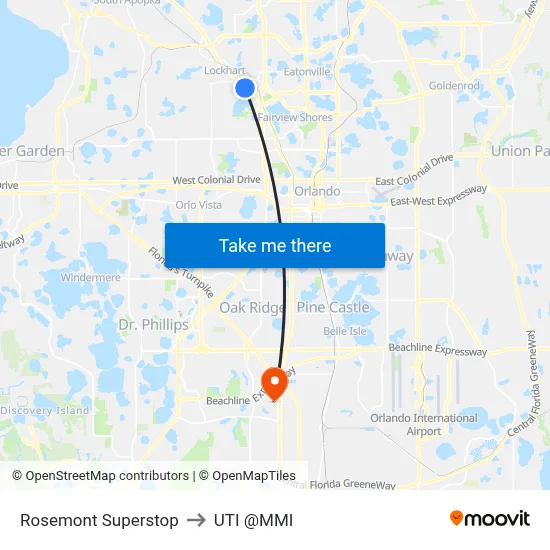 Rosemont Superstop to UTI @MMI map