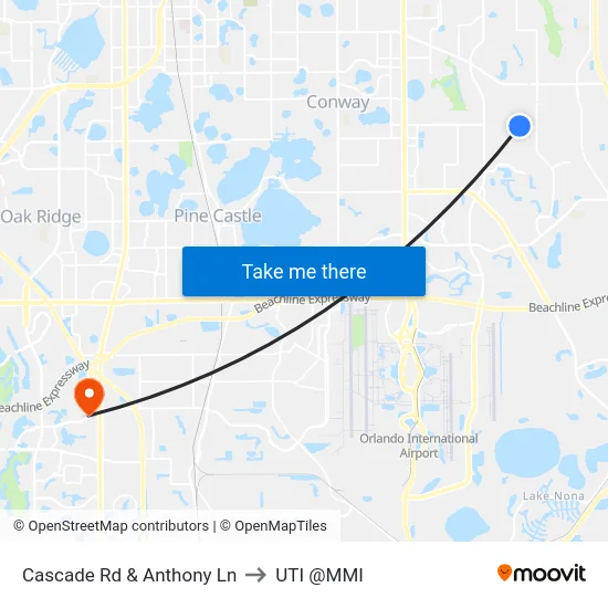 Cascade Rd & Anthony Ln to UTI @MMI map