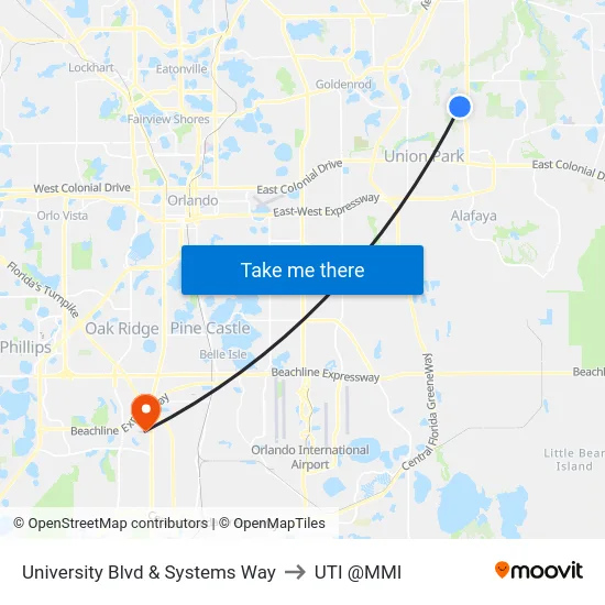 University Blvd & Systems Way to UTI @MMI map