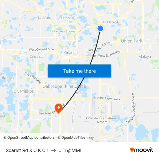 Scarlet Rd & U K Cir to UTI @MMI map
