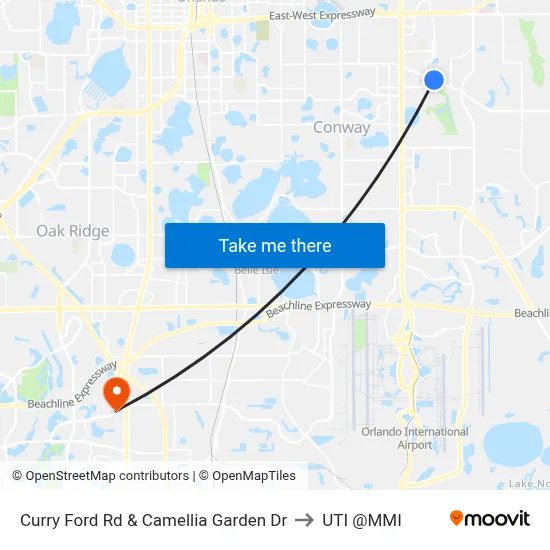 Curry Ford Rd & Camellia Garden Dr to UTI @MMI map