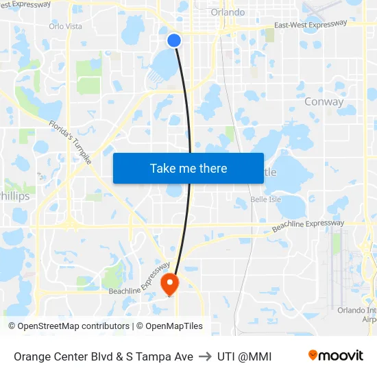 Orange Center Blvd & S Tampa Ave to UTI @MMI map