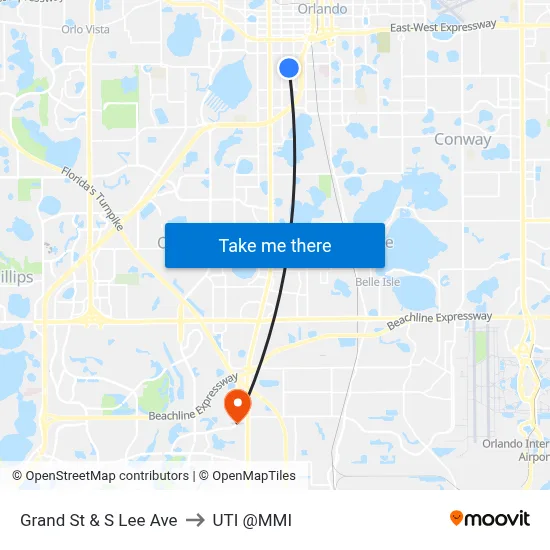 Grand St & S Lee Ave to UTI @MMI map