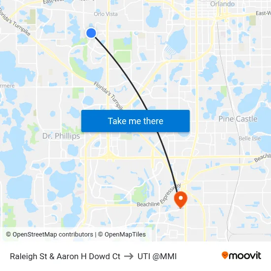 Raleigh St & Aaron H Dowd Ct to UTI @MMI map
