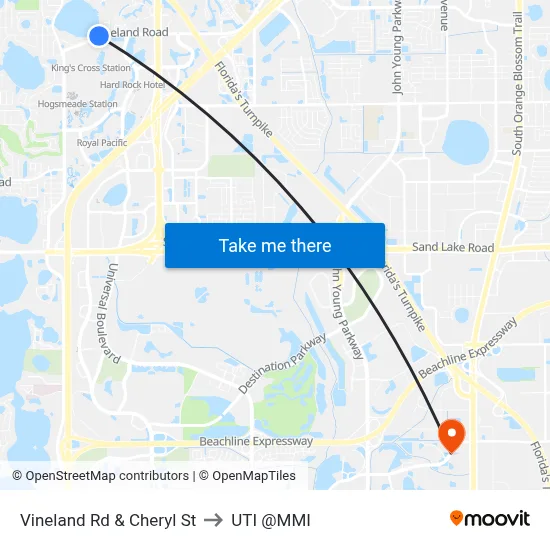 Vineland Rd & Cheryl St to UTI @MMI map