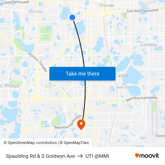 Spaulding Rd & S Goldwyn Ave to UTI @MMI map