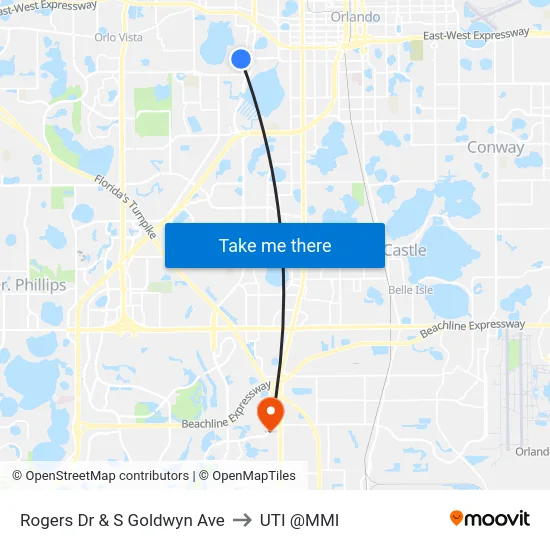 Rogers Dr & S Goldwyn Ave to UTI @MMI map