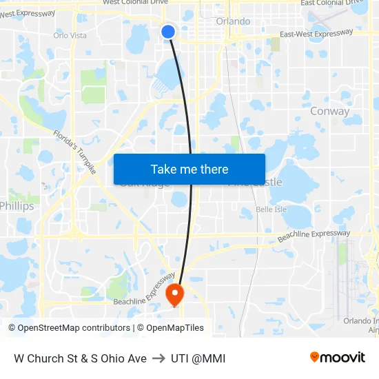 W Church St & S Ohio Ave to UTI @MMI map