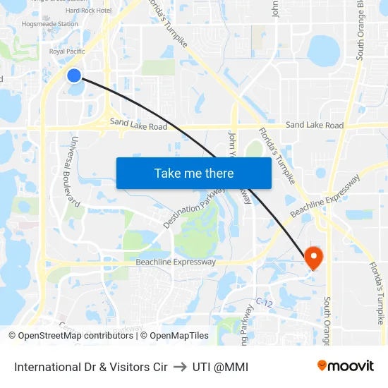 International Dr And Visitors Cir to UTI @MMI map