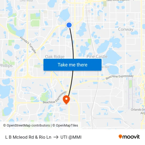 L B Mcleod Rd & Rio Ln to UTI @MMI map
