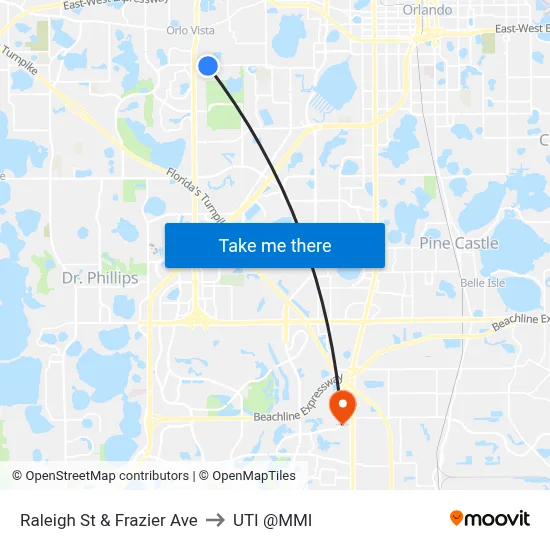 Raleigh St & Frazier Ave to UTI @MMI map
