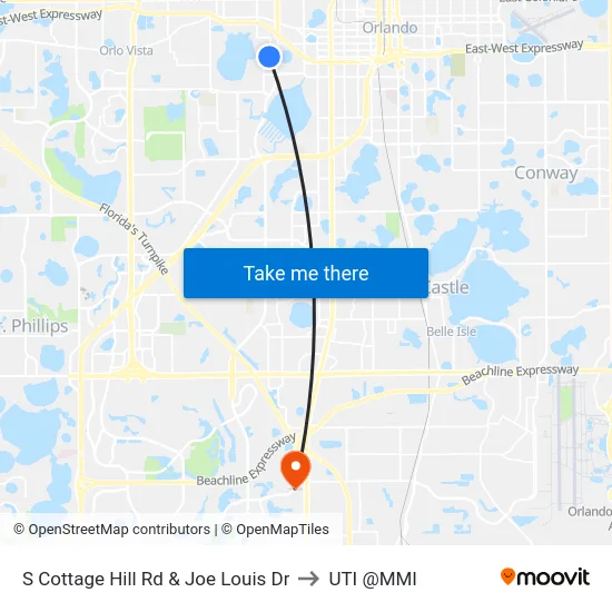 S Cottage Hill Rd & Joe Louis Dr to UTI @MMI map