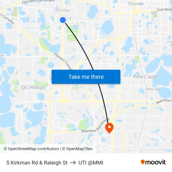 S Kirkman Rd & Raleigh St to UTI @MMI map