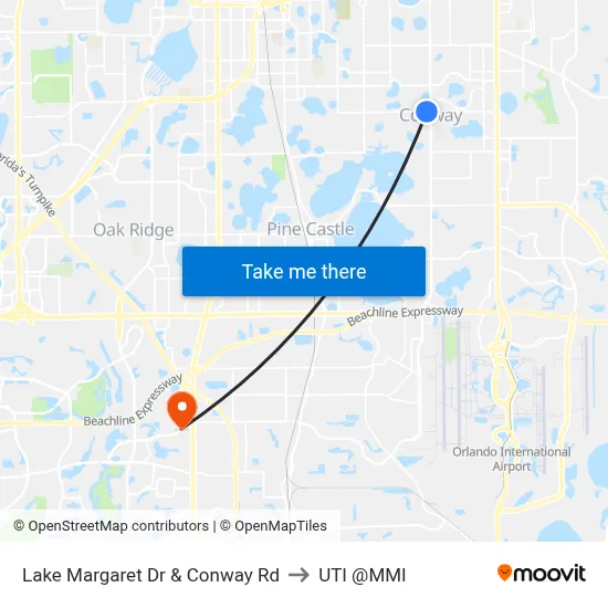 Lake Margaret Dr & Conway Rd to UTI @MMI map