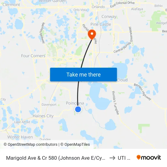 Marigold Ave & Cr 580 (Johnson Ave E/Cypress Pkwy/Marion Cre to UTI @MMI map