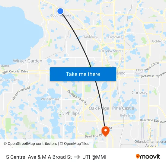 S Central Ave & M A Broad St- Bay F to UTI @MMI map