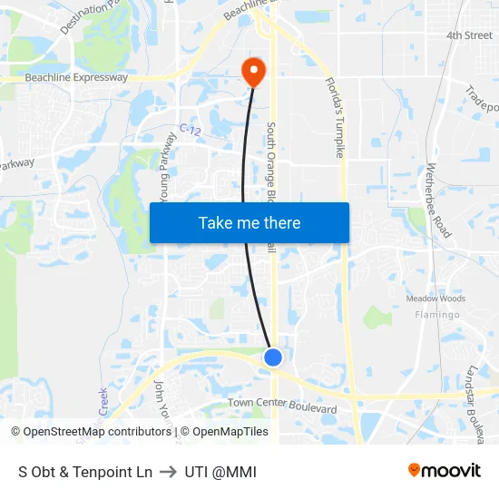 S Orange Blossom Trl & Tenpoint Ln to UTI @MMI map