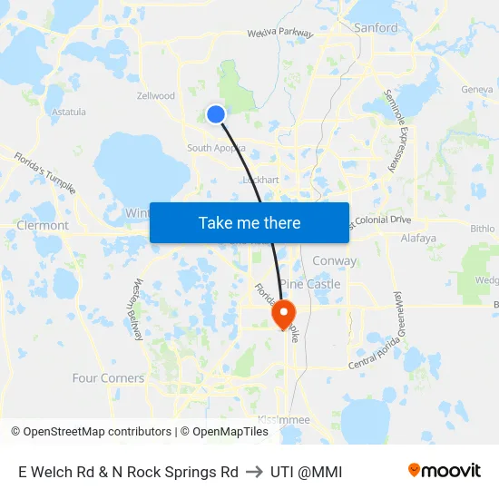 E Welch Rd & N Rock Springs Rd to UTI @MMI map