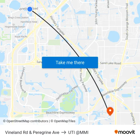 Vineland Rd & Peregrine Ave to UTI @MMI map