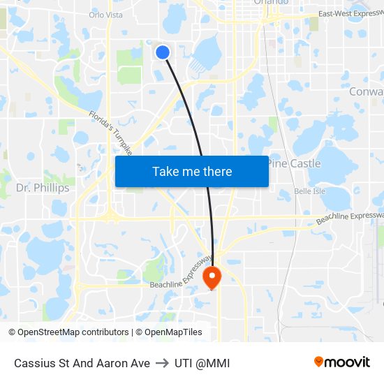 Cassius St And Aaron Ave to UTI @MMI map