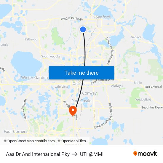 Aaa Dr And International Pky to UTI @MMI map