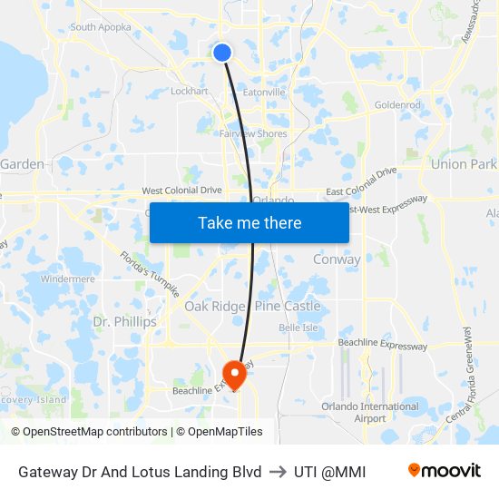 Gateway Dr And Lotus Landing Blvd to UTI @MMI map