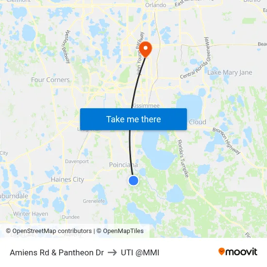 Amiens Rd & Pantheon Dr to UTI @MMI map