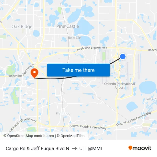 Cargo Rd & Jeff Fuqua Blvd N to UTI @MMI map