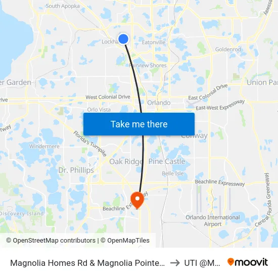 Magnolia Homes Rd & Magnolia Pointe Ln to UTI @MMI map