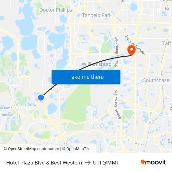 Hotel Plaza Blvd & Best Western to UTI @MMI map