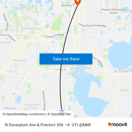 N Doverplum Ave & Precinct 306 to UTI @MMI map