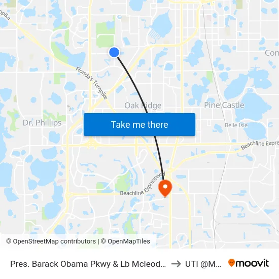 Pres. Barack Obama Pkwy & Lb Mcleod Rd to UTI @MMI map