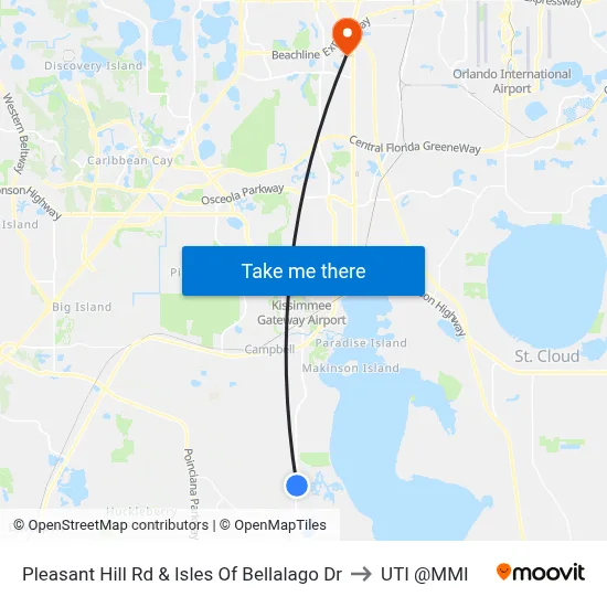 Pleasant Hill Rd & Isles Of Bellalago Dr to UTI @MMI map