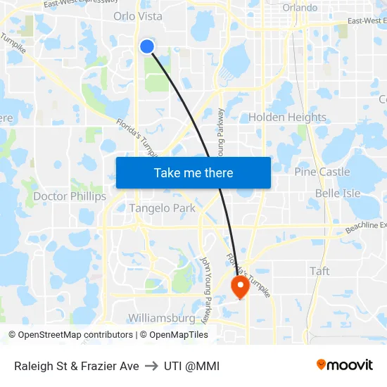 Raleigh St & Frazier Ave to UTI @MMI map