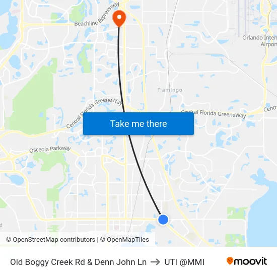 Old Boggy Creek Rd & Denn John Ln to UTI @MMI map