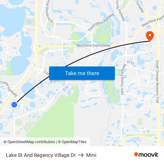 Lake St And Regency Village Dr to Mmi map