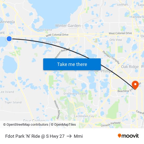 Fdot Park 'N' Ride @ S Hwy 27 to Mmi map