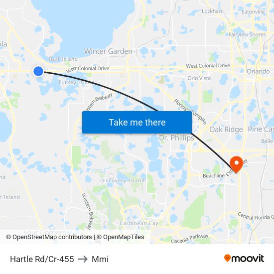 Hartle Rd/Cr-455 to Mmi map