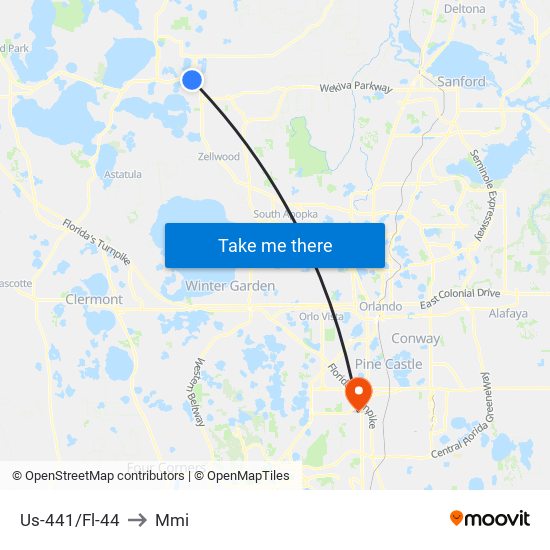 Us-441/Fl-44 to Mmi map