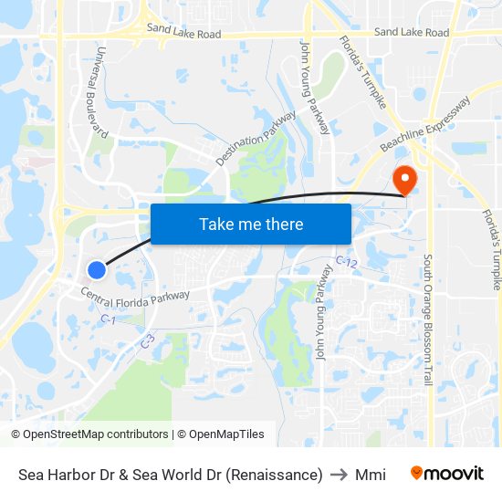 Sea Harbor Dr & Sea World Dr (Renaissance) to Mmi map