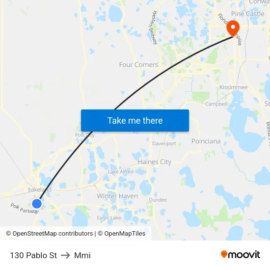 130 Pablo St to Mmi map