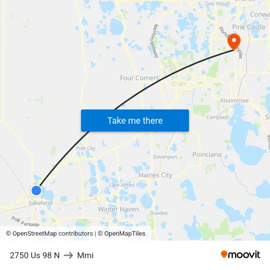 2750 Us 98 N to Mmi map