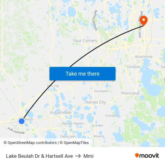 Lake Beulah Dr & Hartsell Ave to Mmi map