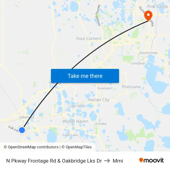 N Pkway Frontage Rd & Oakbridge Lks Dr to Mmi map