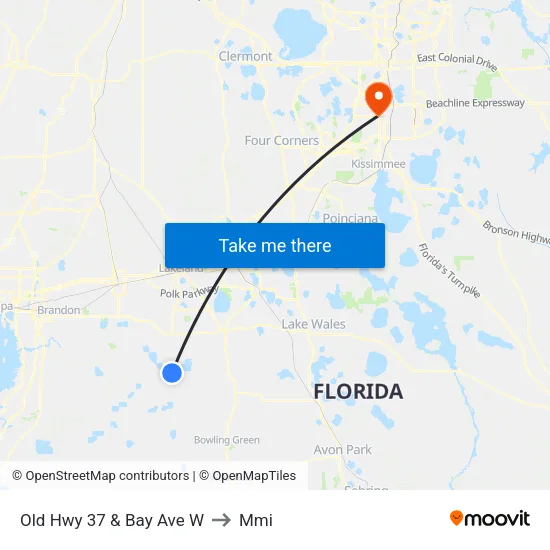 Old Hwy 37 & Bay Ave W to Mmi map